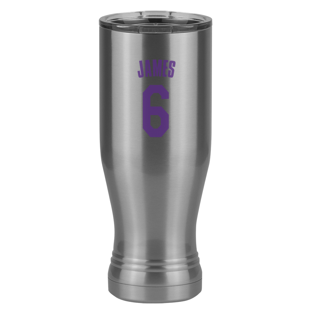 Personalized Jersey Number Pilsner Tumbler (20 oz) - Right View