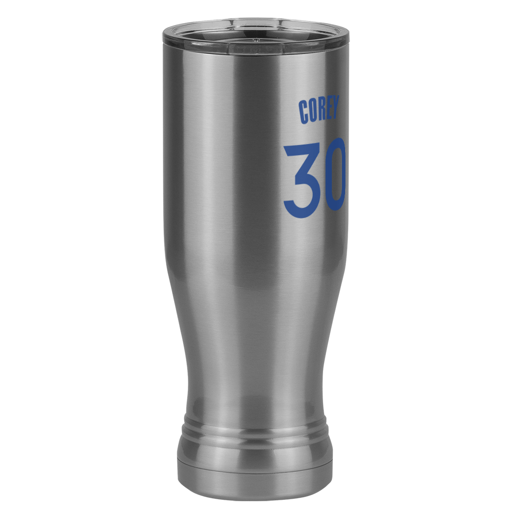 Personalized Jersey Number Pilsner Tumbler (20 oz) - Front Right View