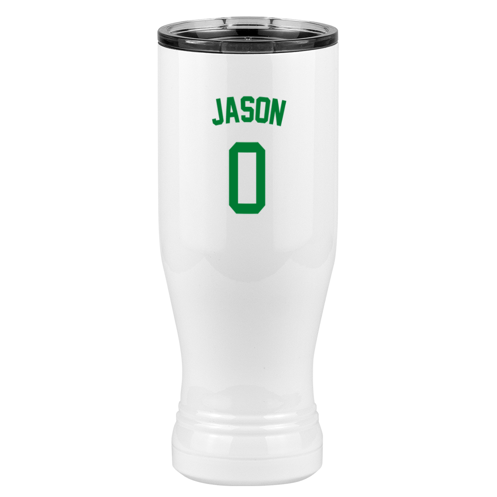 Personalized Jersey Number Pilsner Tumbler (20 oz) - Left View