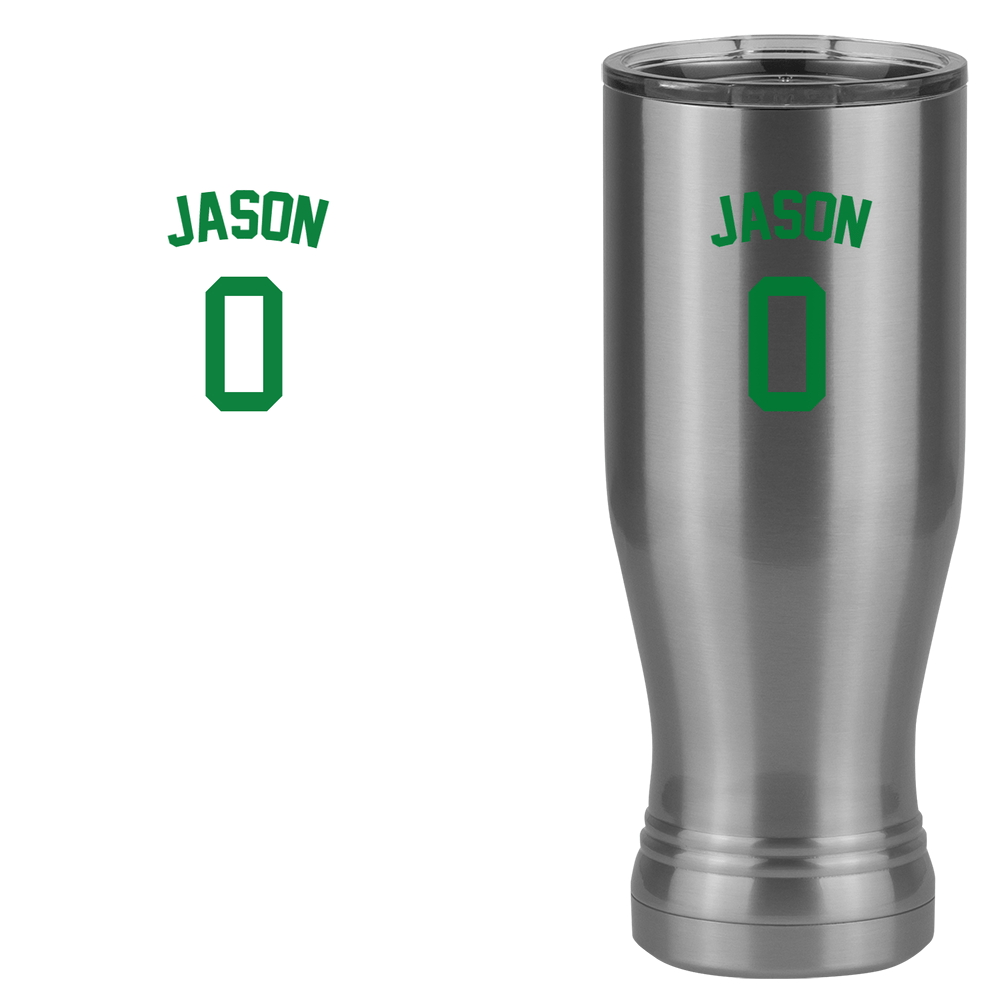 Personalized Jersey Number Pilsner Tumbler (20 oz) - Design View