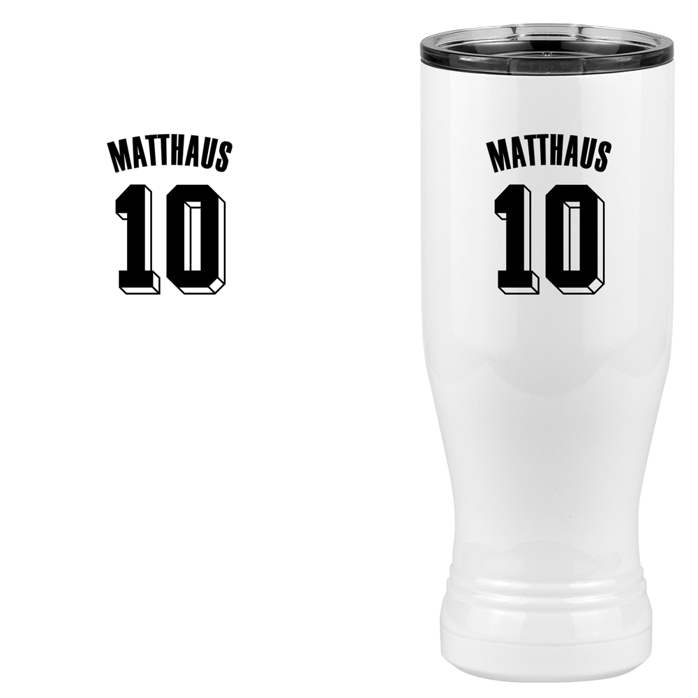 Personalized Jersey Number Pilsner Tumbler (20 oz) - Germany - Design View