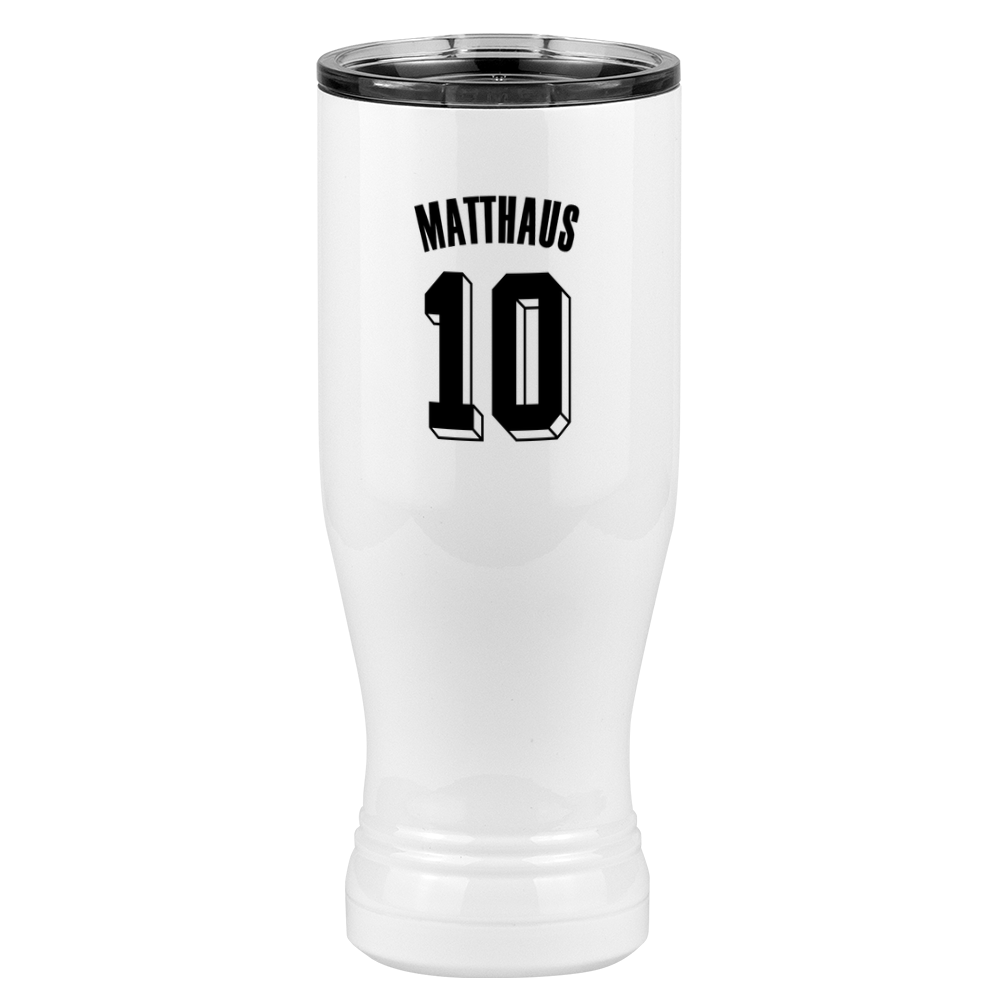 Personalized Jersey Number Pilsner Tumbler (20 oz) - Germany - Left View