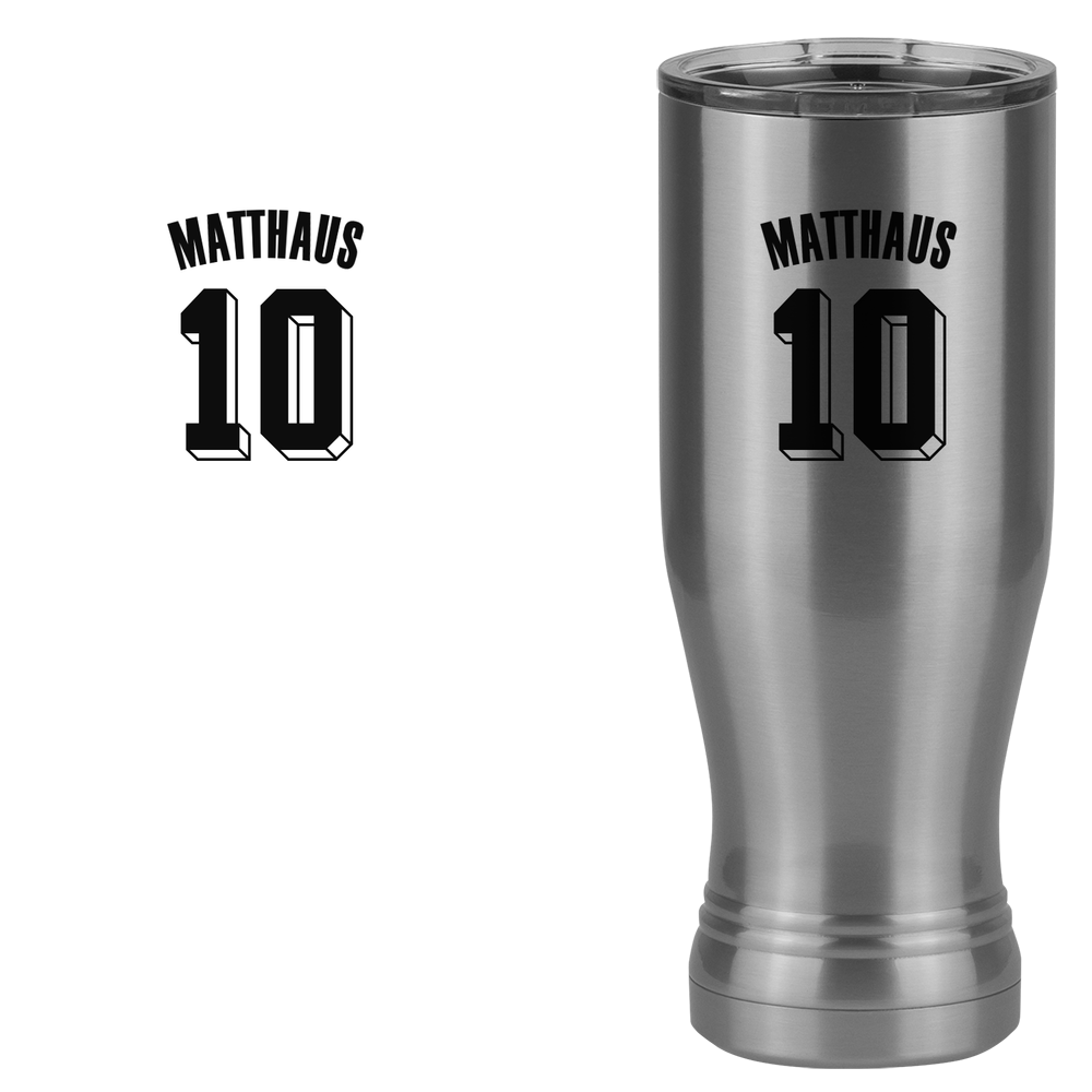 Personalized Jersey Number Pilsner Tumbler (20 oz) - Germany - Design View