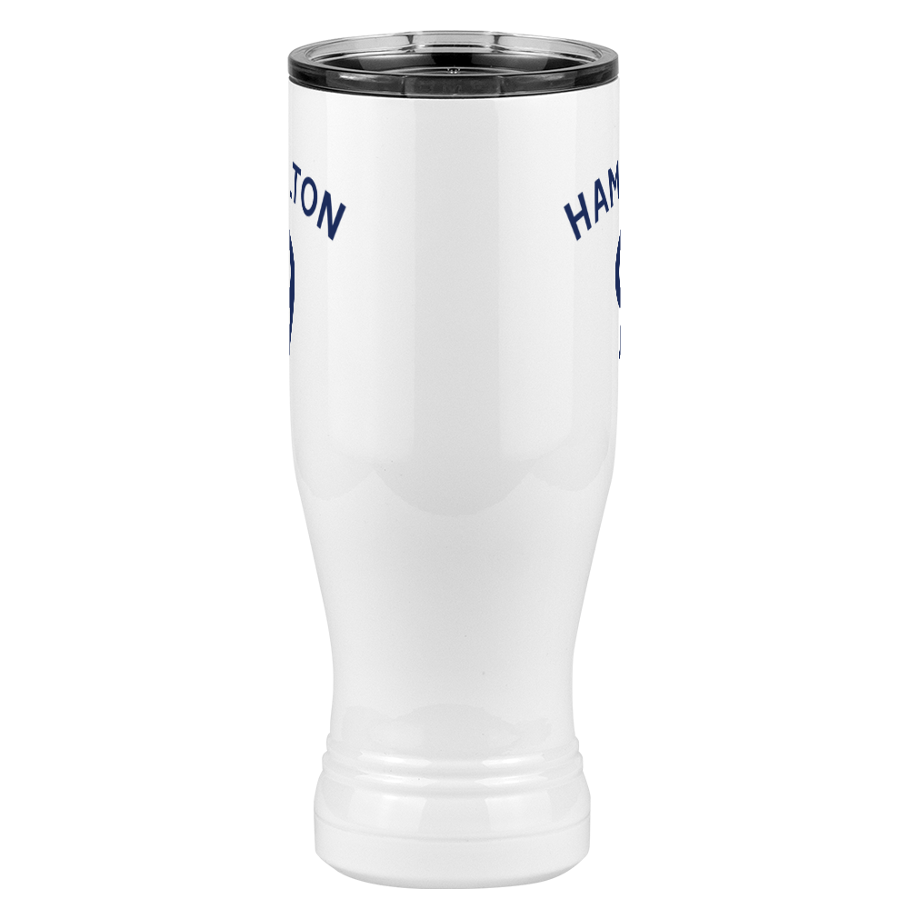 Personalized Jersey Number Pilsner Tumbler (20 oz) - English Soccer - Front View