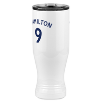 Thumbnail for Personalized Jersey Number Pilsner Tumbler (20 oz) - English Soccer - Front Left View