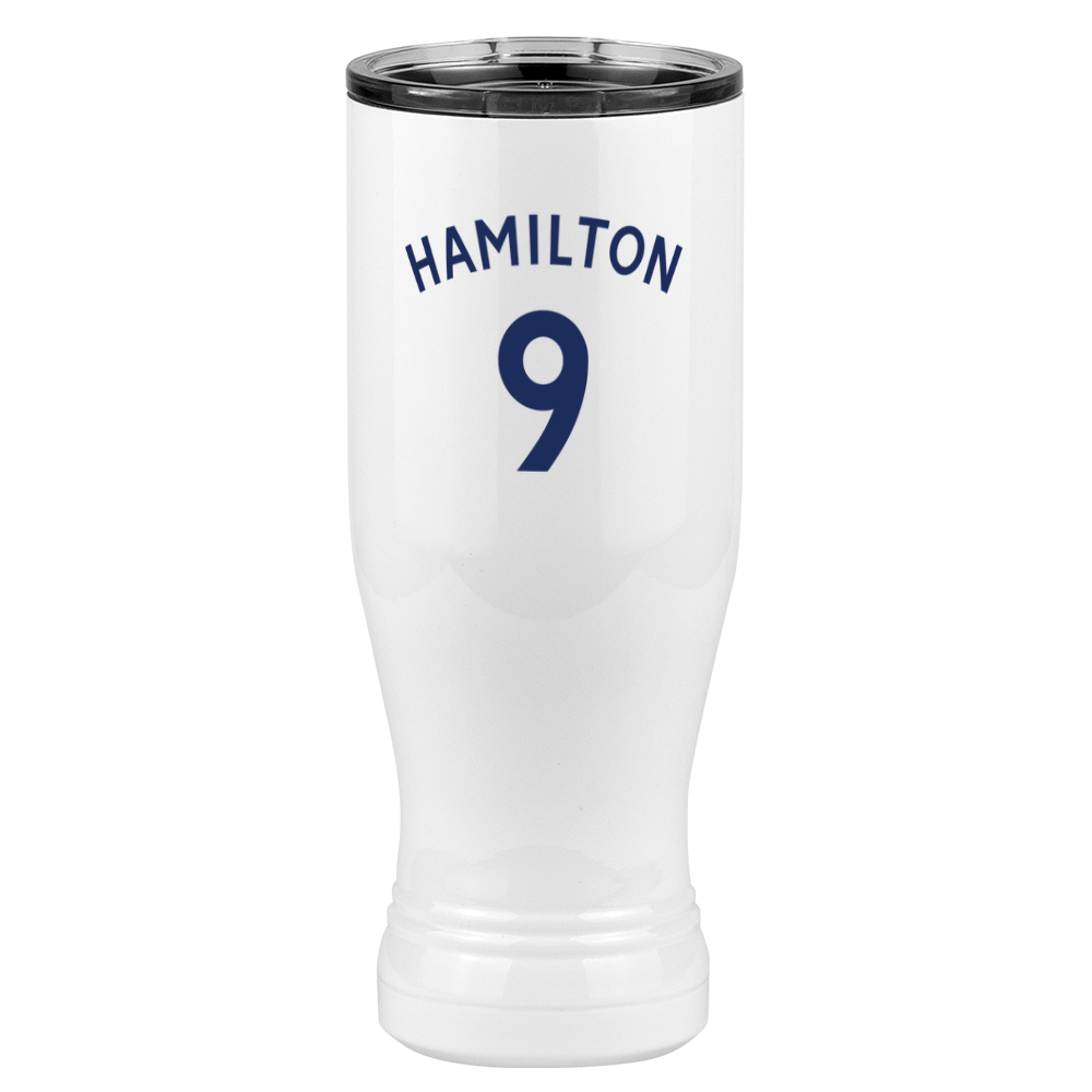 Personalized Jersey Number Pilsner Tumbler (20 oz) - English Soccer - Left View