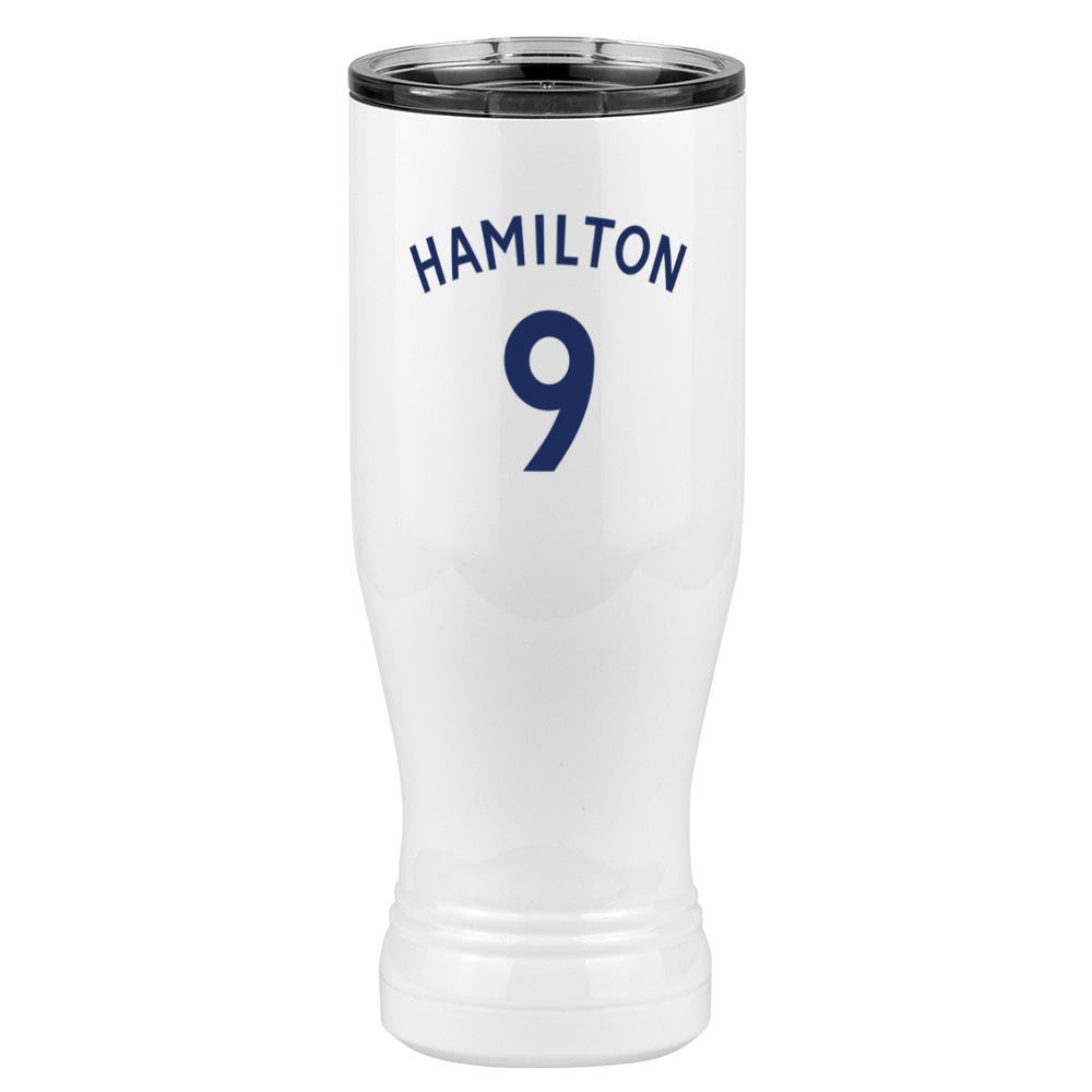 Personalized Jersey Number Pilsner Tumbler (20 oz) - English Soccer - Right View