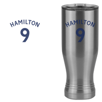 Thumbnail for Personalized Jersey Number Pilsner Tumbler (20 oz) - English Soccer - Design View