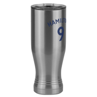 Thumbnail for Personalized Jersey Number Pilsner Tumbler (20 oz) - English Soccer - Front Right View