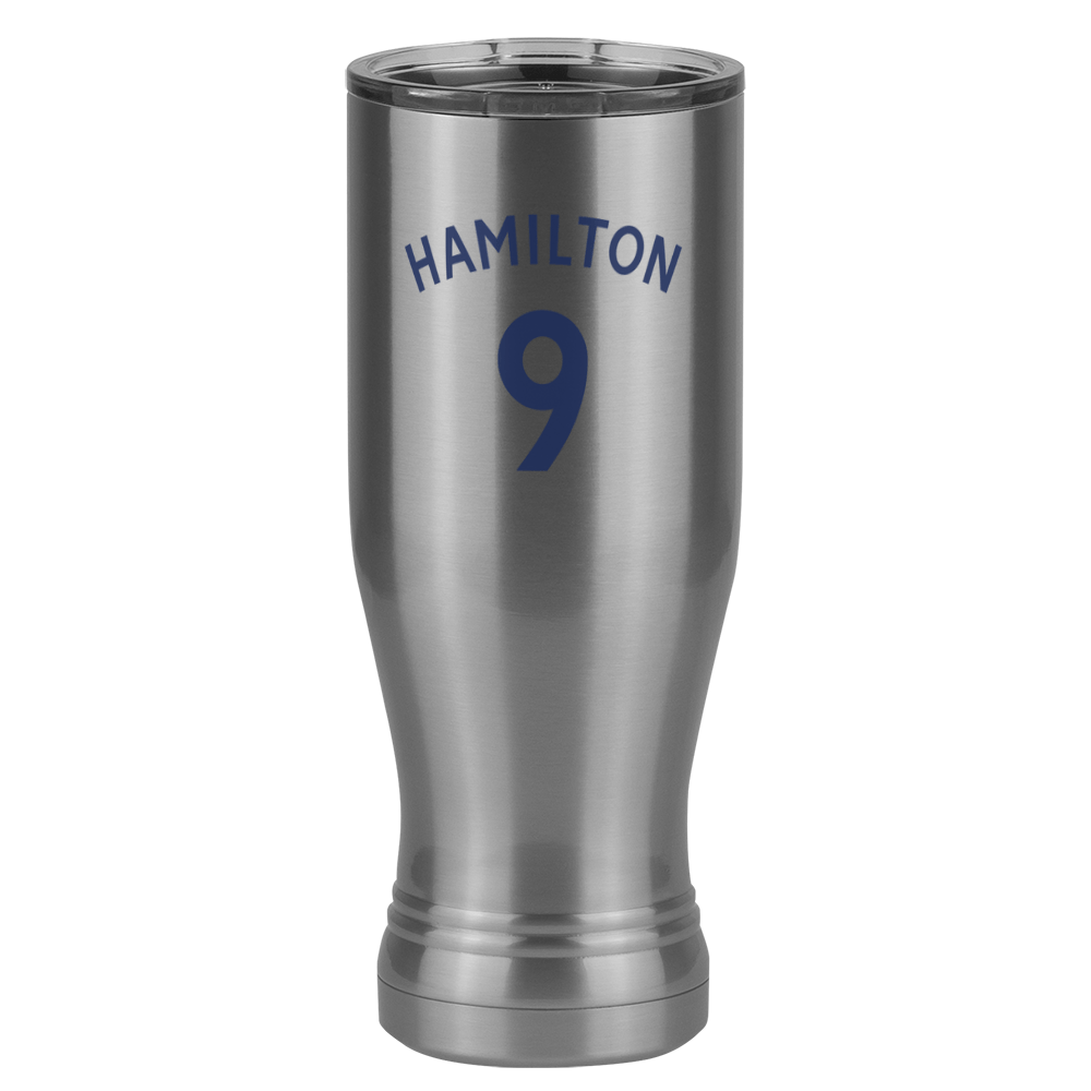 Personalized Jersey Number Pilsner Tumbler (20 oz) - English Soccer - Left View