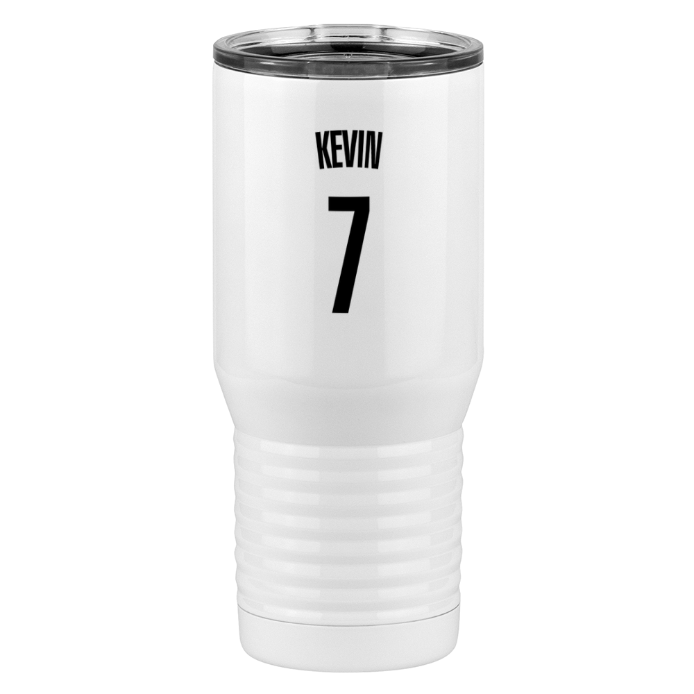 Personalized Jersey Number Tall Travel Tumbler (20 oz) - Right View