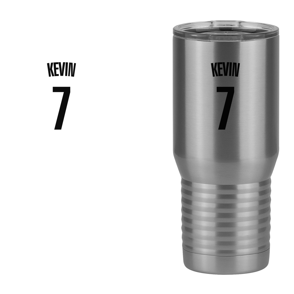 Personalized Jersey Number Tall Travel Tumbler (20 oz) - Design View