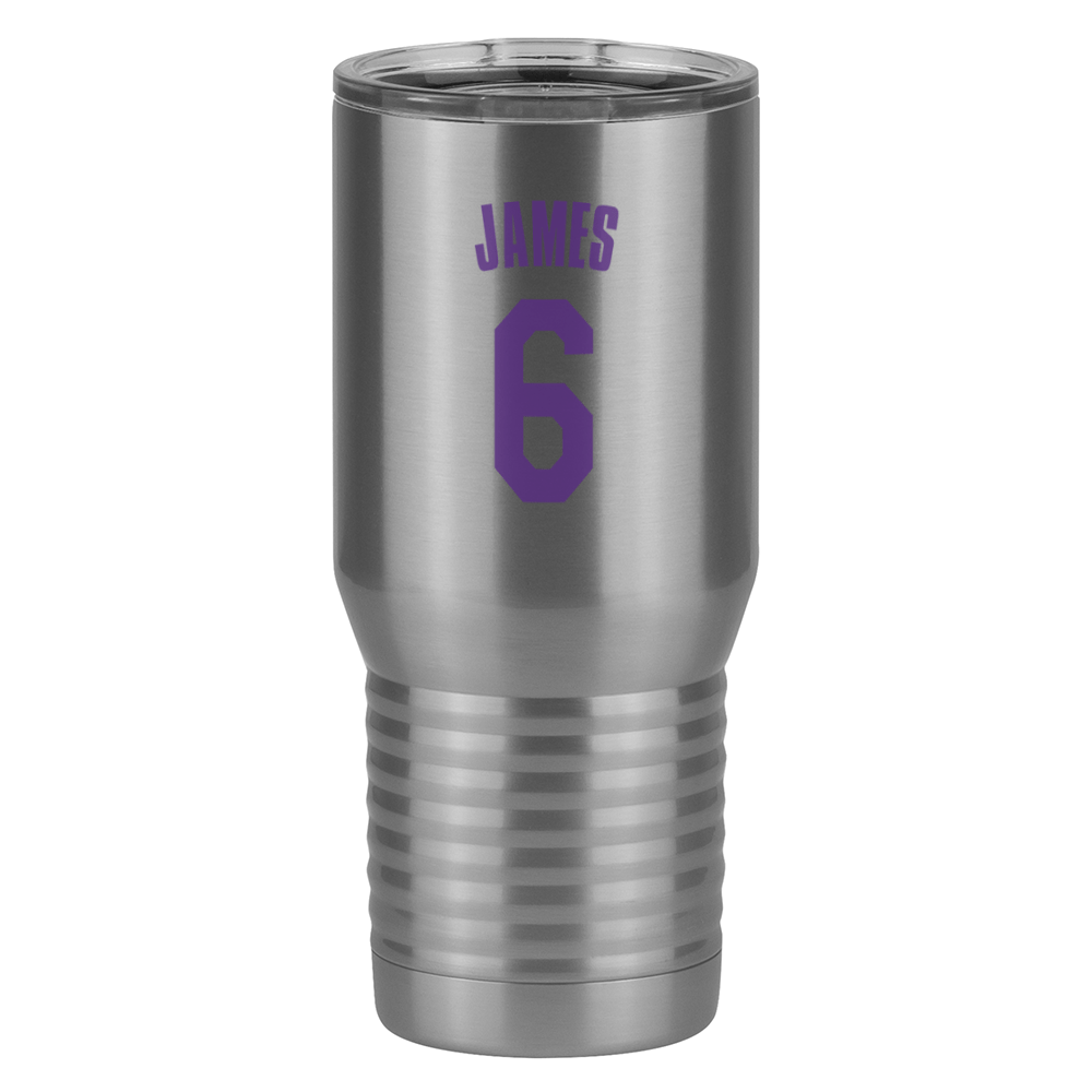 Personalized Jersey Number Tall Travel Tumbler (20 oz) - Left View