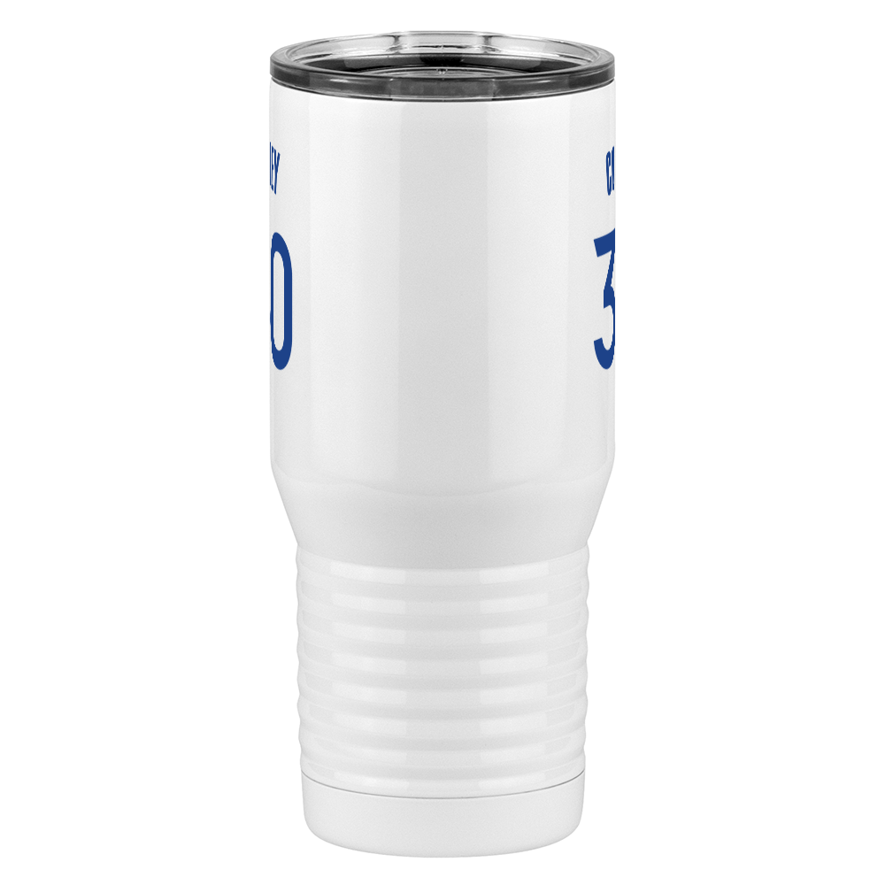 Personalized Jersey Number Tall Travel Tumbler (20 oz) - Front View