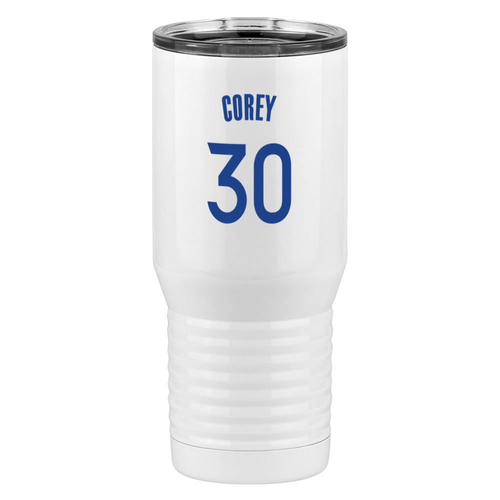 Personalized Jersey Number Tall Travel Tumbler (20 oz) - Left View