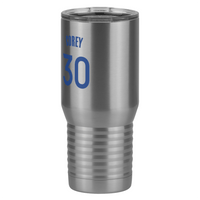 Thumbnail for Personalized Jersey Number Tall Travel Tumbler (20 oz) - Front Left View