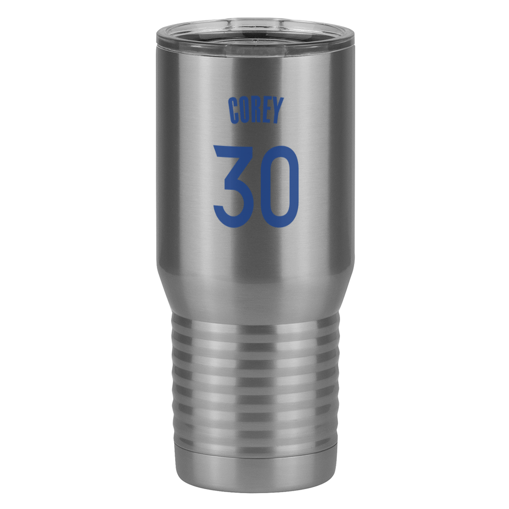 Personalized Jersey Number Tall Travel Tumbler (20 oz) - Right View
