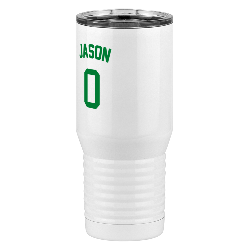 Personalized Jersey Number Tall Travel Tumbler (20 oz) - Front Left View