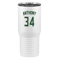 Thumbnail for Personalized Jersey Number Tall Travel Tumbler (20 oz) - Left View
