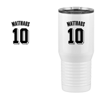 Thumbnail for Personalized Jersey Number Tall Travel Tumbler (20 oz) - Germany - Design View