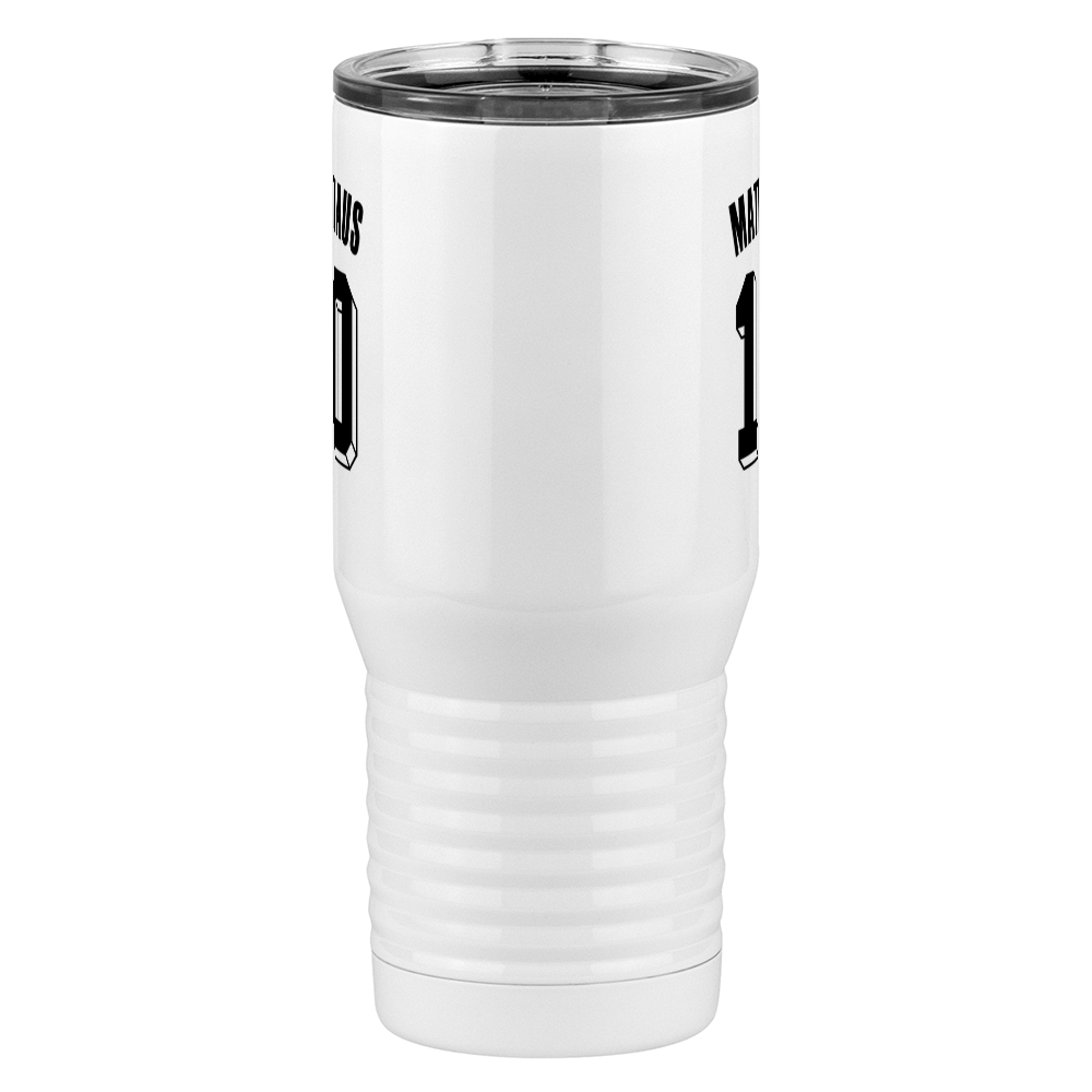Personalized Jersey Number Tall Travel Tumbler (20 oz) - Germany - Front View
