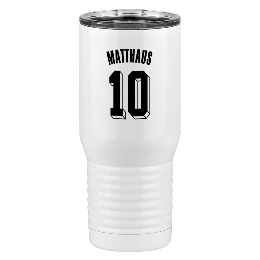 Personalized Jersey Number Tall Travel Tumbler (20 oz) - Germany - Left View
