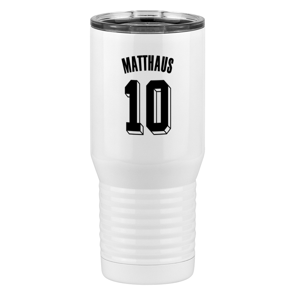 Personalized Jersey Number Tall Travel Tumbler (20 oz) - Germany - Right View