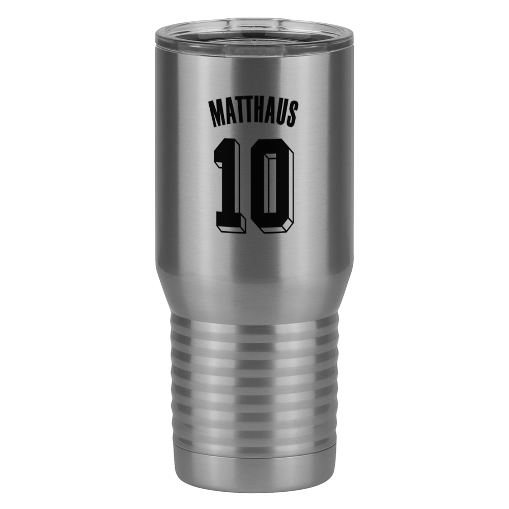 Personalized Jersey Number Tall Travel Tumbler (20 oz) - Germany - Left View
