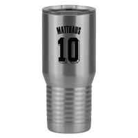 Thumbnail for Personalized Jersey Number Tall Travel Tumbler (20 oz) - Germany - Left View