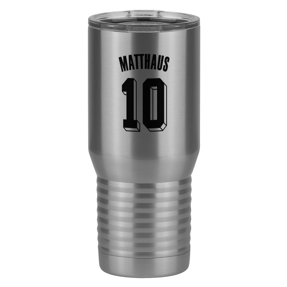 Personalized Jersey Number Tall Travel Tumbler (20 oz) - Germany - Right View