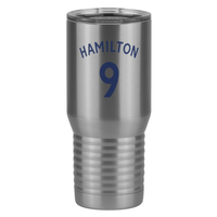 Thumbnail for Personalized Jersey Number Tall Travel Tumbler (20 oz) - English Soccer - Right View
