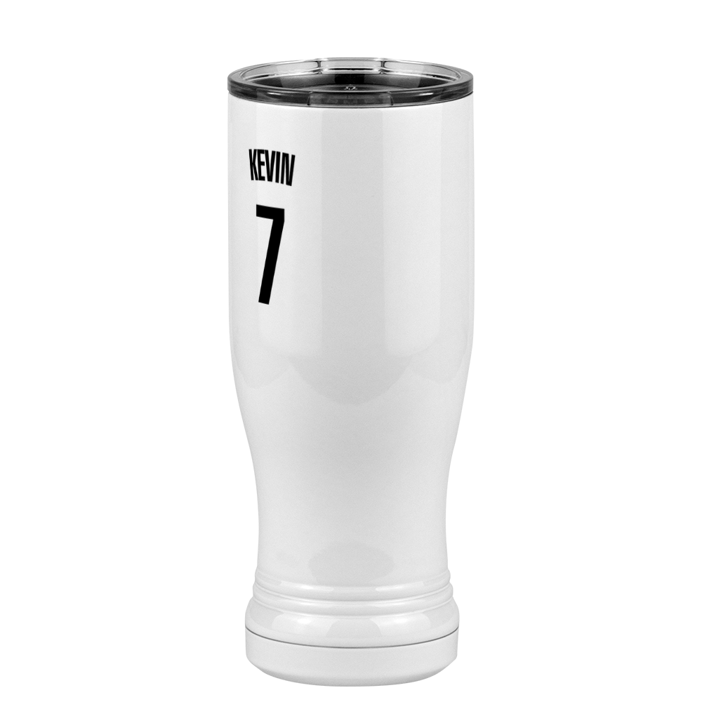 Personalized Jersey Number Pilsner Tumbler (14 oz) - Front Left View