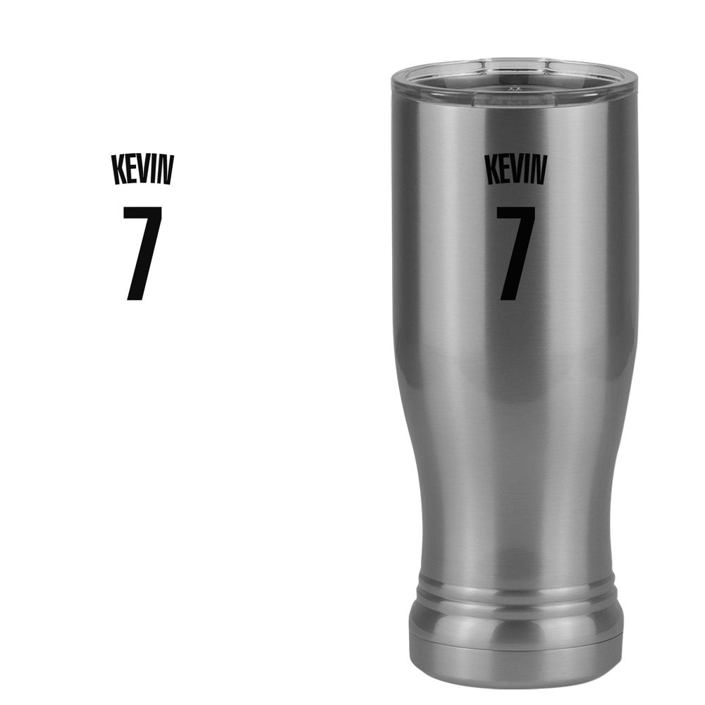 Personalized Jersey Number Pilsner Tumbler (14 oz) - Design View