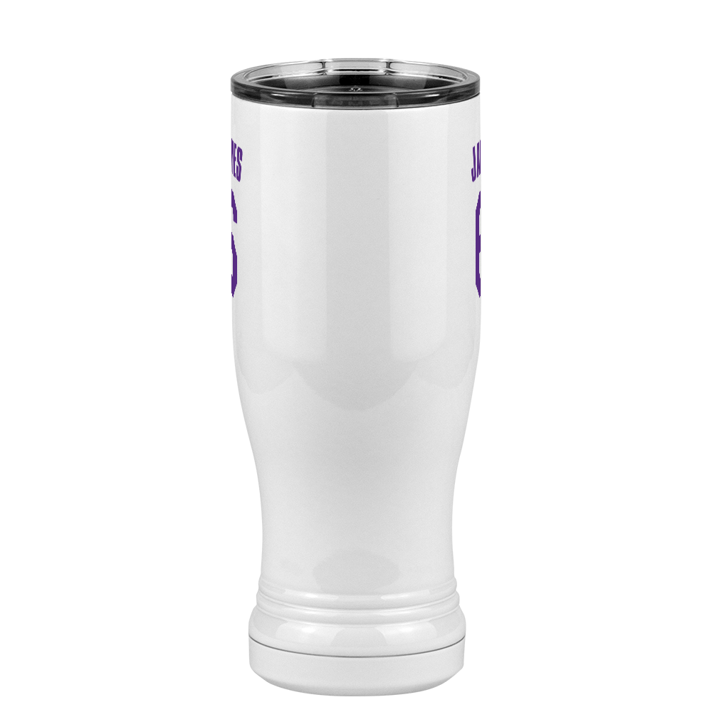 Personalized Jersey Number Pilsner Tumbler (14 oz) - Front View