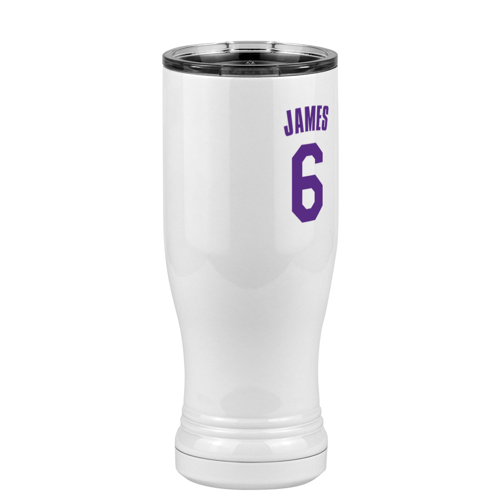 Personalized Jersey Number Pilsner Tumbler (14 oz) - Front Right View