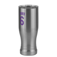 Thumbnail for Personalized Jersey Number Pilsner Tumbler (14 oz) - Front Left View