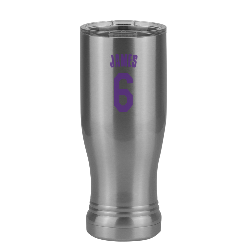 Personalized Jersey Number Pilsner Tumbler (14 oz) - Right View