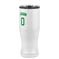 Thumbnail for Personalized Jersey Number Pilsner Tumbler (14 oz) - Front Left View