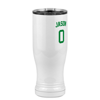 Thumbnail for Personalized Jersey Number Pilsner Tumbler (14 oz) - Front Right View