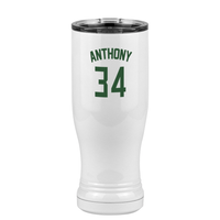 Thumbnail for Personalized Jersey Number Pilsner Tumbler (14 oz) - Left View