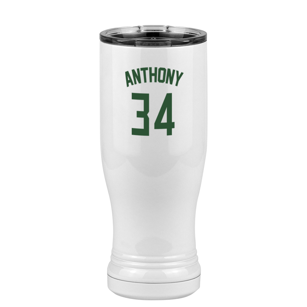 Personalized Jersey Number Pilsner Tumbler (14 oz) - Right View