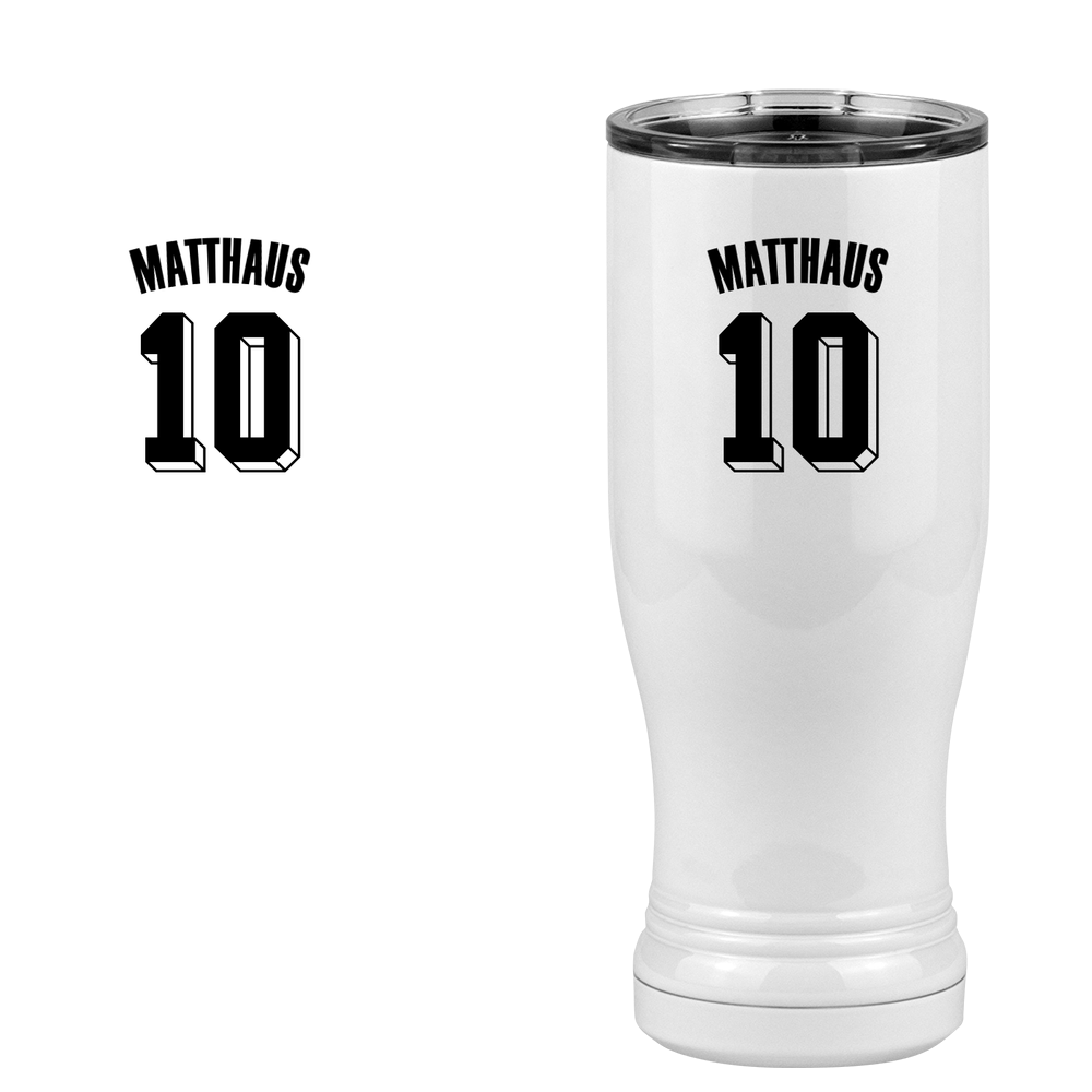 Personalized Jersey Number Pilsner Tumbler (14 oz) - Germany - Design View
