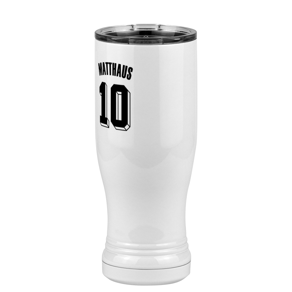 Personalized Jersey Number Pilsner Tumbler (14 oz) - Germany - Front Left View