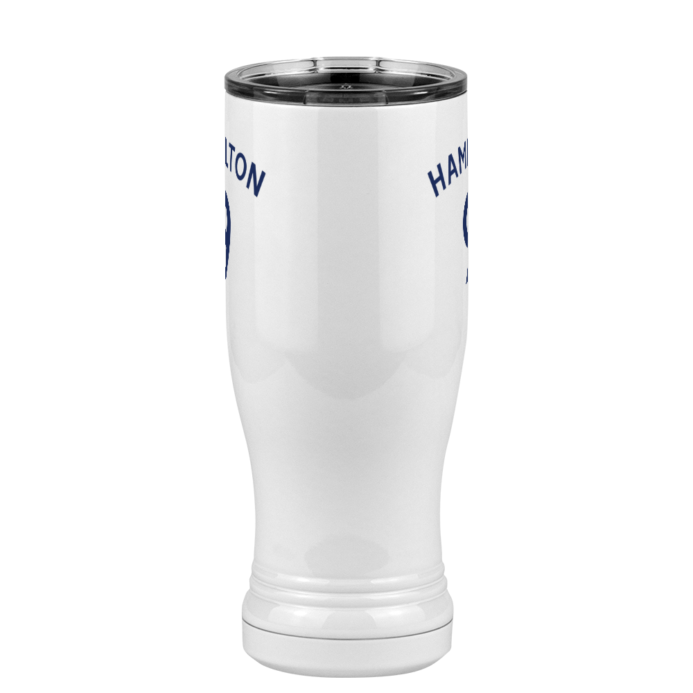 Personalized Jersey Number Pilsner Tumbler (14 oz) - English Soccer - Front View