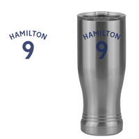 Thumbnail for Personalized Jersey Number Pilsner Tumbler (14 oz) - English Soccer - Design View