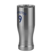 Thumbnail for Personalized Jersey Number Pilsner Tumbler (14 oz) - English Soccer - Front Left View