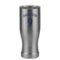 Thumbnail for Personalized Jersey Number Pilsner Tumbler (14 oz) - English Soccer - Left View
