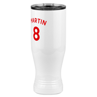 Thumbnail for Personalized Jersey Number Pilsner Tumbler (20 oz) - English Soccer - Front Left View