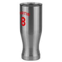 Thumbnail for Personalized Jersey Number Pilsner Tumbler (20 oz) - English Soccer - Front Left View