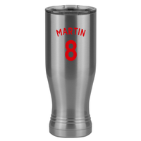 Thumbnail for Personalized Jersey Number Pilsner Tumbler (20 oz) - English Soccer - Right View